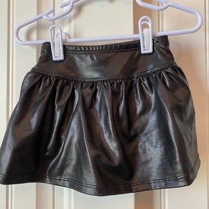 Random Hearts Pleather Skirt